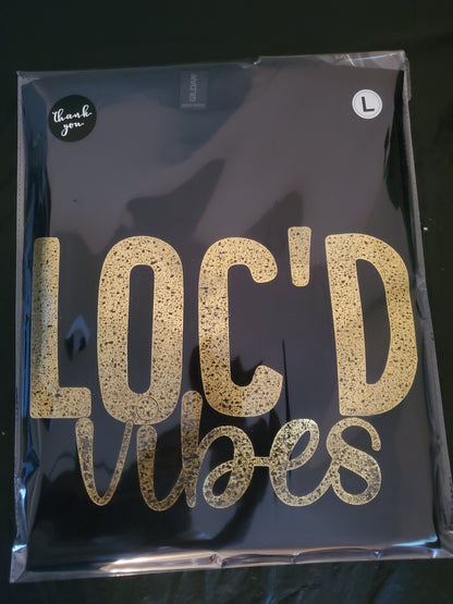 Unisex Navy and Gold Loc'd Vibes T-Shirt